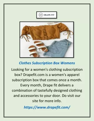 clothes subscription box womens