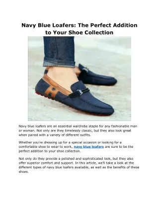 navy blue loafers