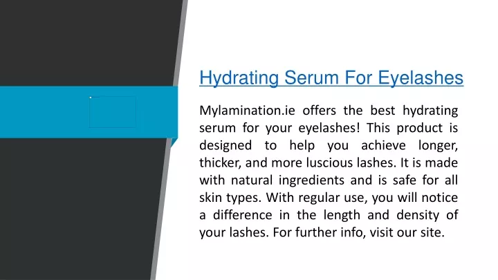 hydrating serum for eyelashes