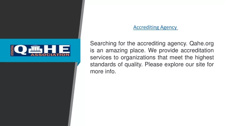 accrediting agency