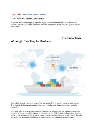 Importance Of Freight Tracking For Businesses