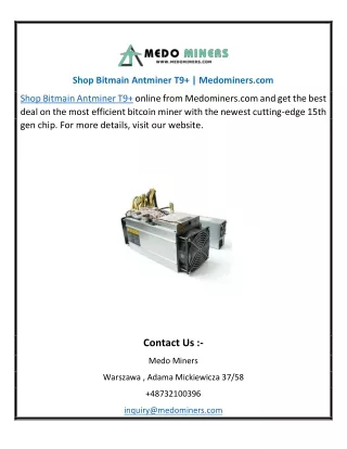 shop bitmain antminer t9 medominers com
