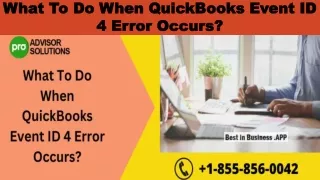 what to do when quickbooks event id 4 error occurs