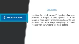 Chef Aprons | Handychef.com.au