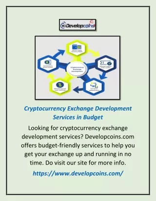 Cryptocurrency Exchange Development Services In Budget | Developcoins.com
