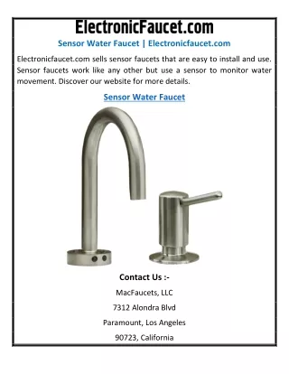 Sensor Water Faucet