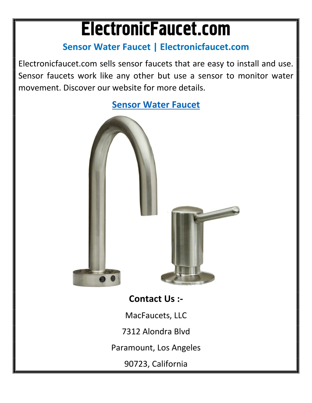 PPT - Sensor Water Faucet PowerPoint Presentation, free download - ID ...