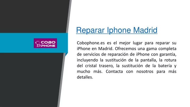 reparar iphone madrid
