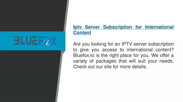 iptv server subscription for international