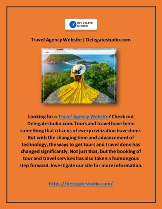 Travel Agency Website | Delegatestudio.com