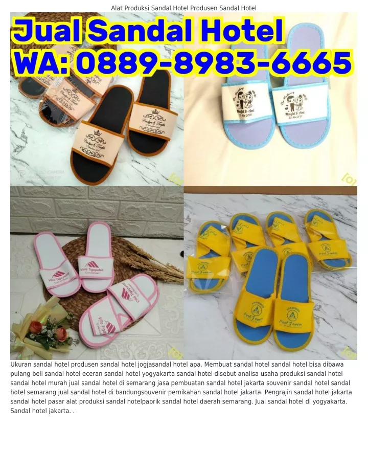 alat produksi sandal hotel produsen sandal hotel