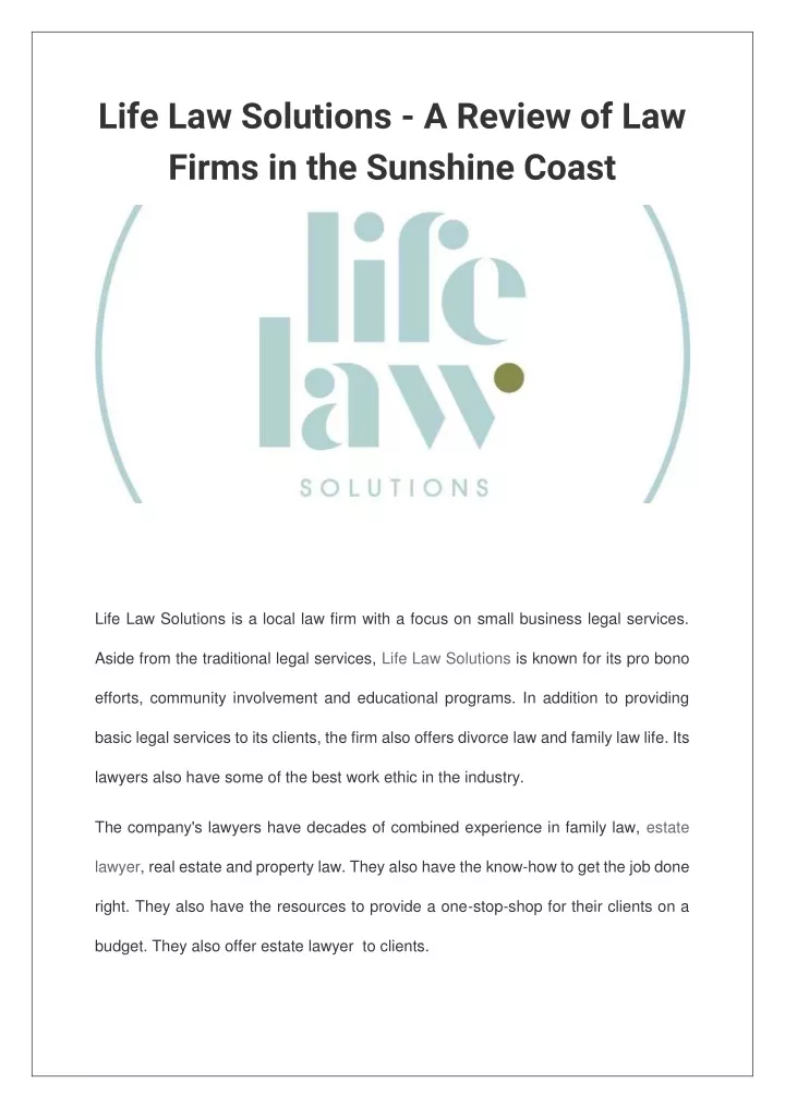 life law solutions a review of law firms
