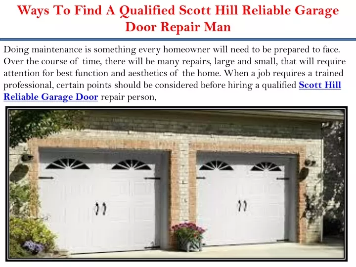 ways to find a qualified scott hill reliable