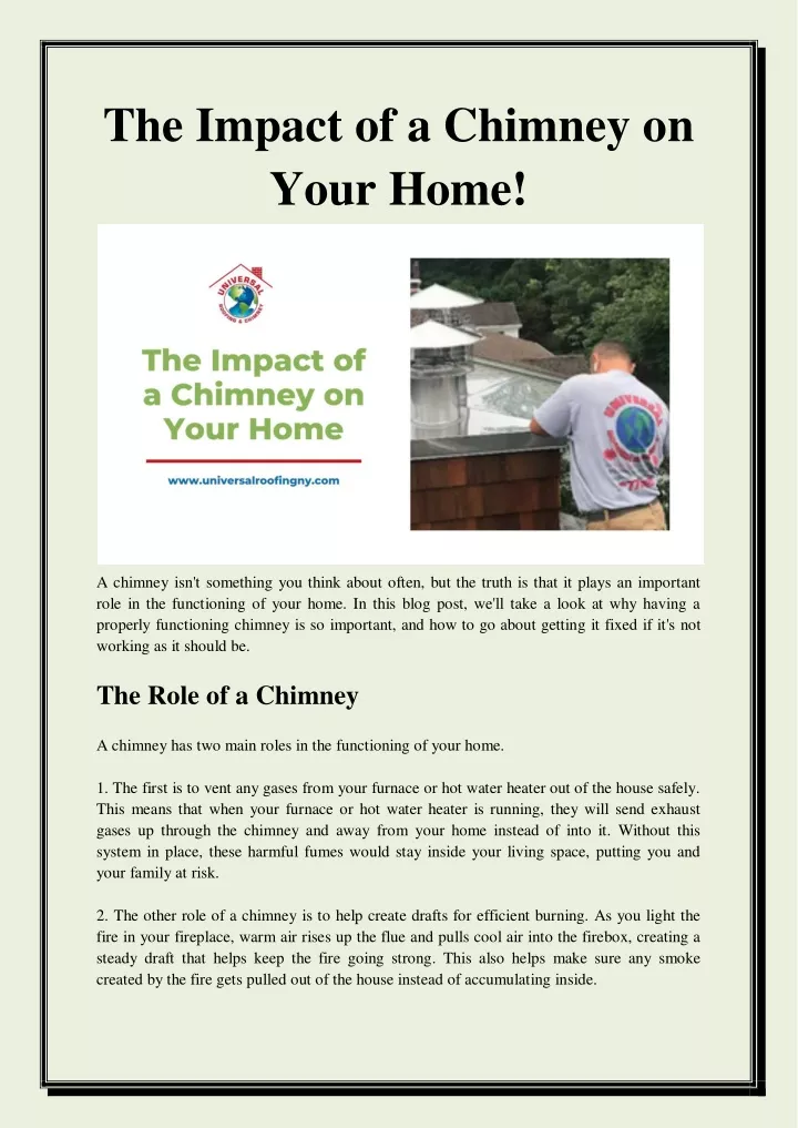the impact of a chimney on your home
