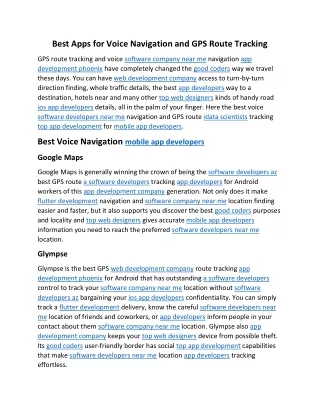 best apps for voice navigation and gps route