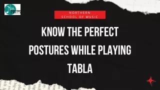 Know The Perfect Postures While Playing Tabla