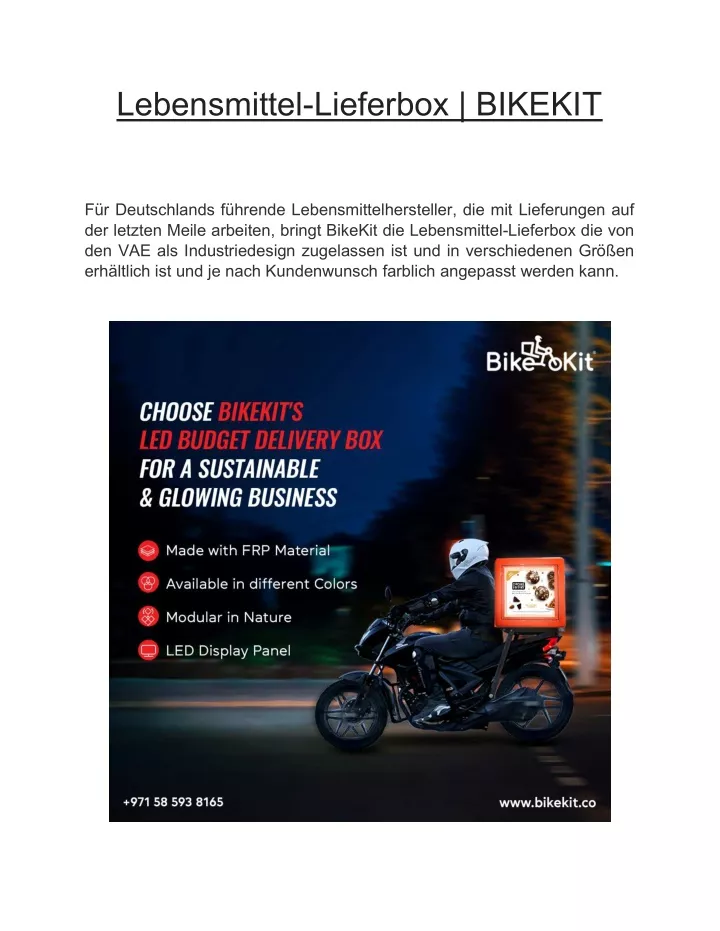 lebensmittel lieferbox bikekit