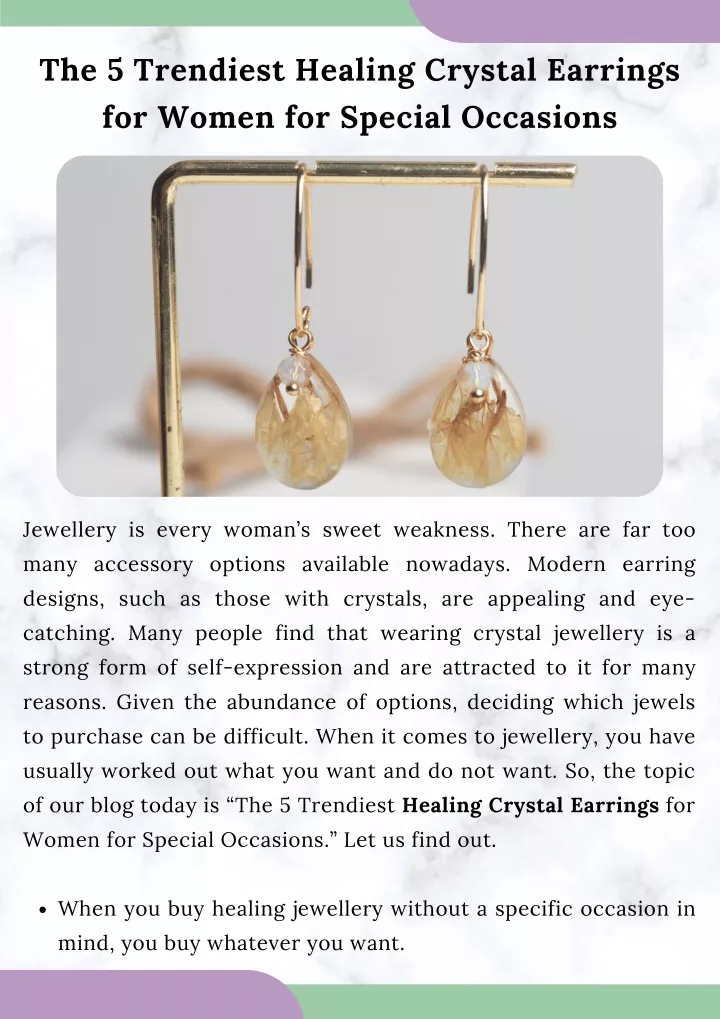 the 5 trendiest healing crystal earrings