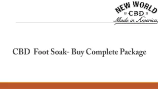 CBD  Foot Soak- Buy Complete Package
