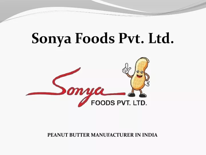 sonya foods pvt ltd