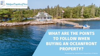 What Are The Points To Follow When Buying An Oceanfront Property