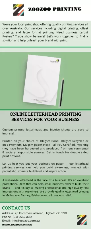 Grab All the Attention with Professional Letterhead Printing Services