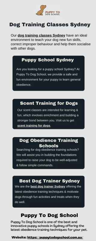 Dog Training Classes Sydney