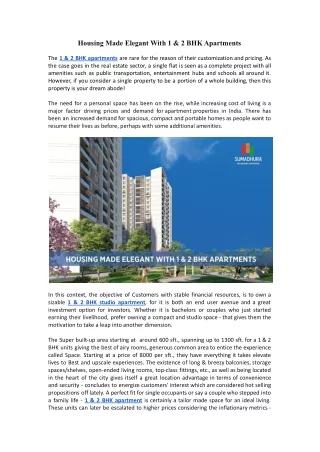Housing made Elegant with 1 & 2 BHK apartments.docx