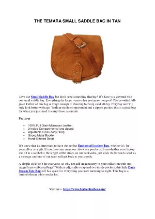 the temara small saddle bag in tan