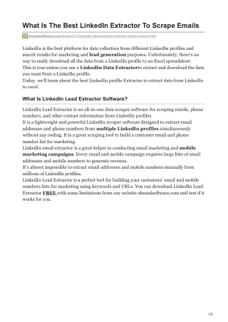 what is the best linkedin extractor to scrape