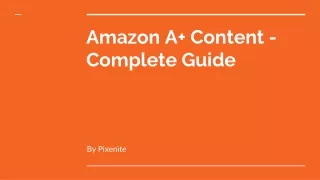 Amazon A  Content - Complete Guide