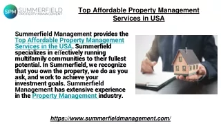 Top Affordable Property Management Services in USA