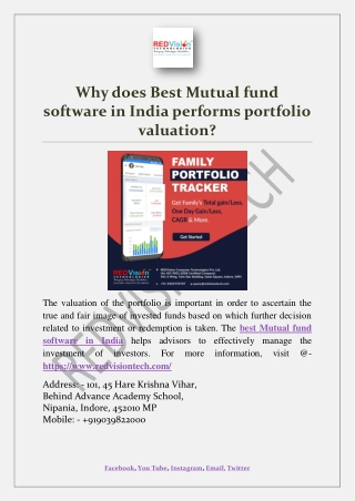 why does best mutual fund software in india
