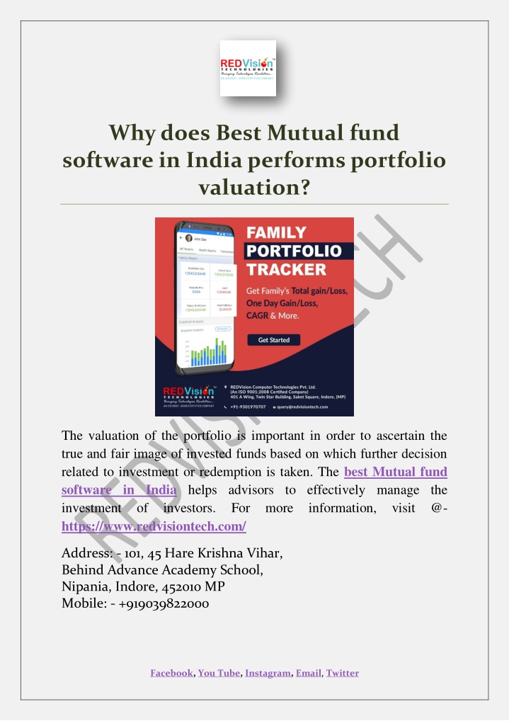why does best mutual fund software in india