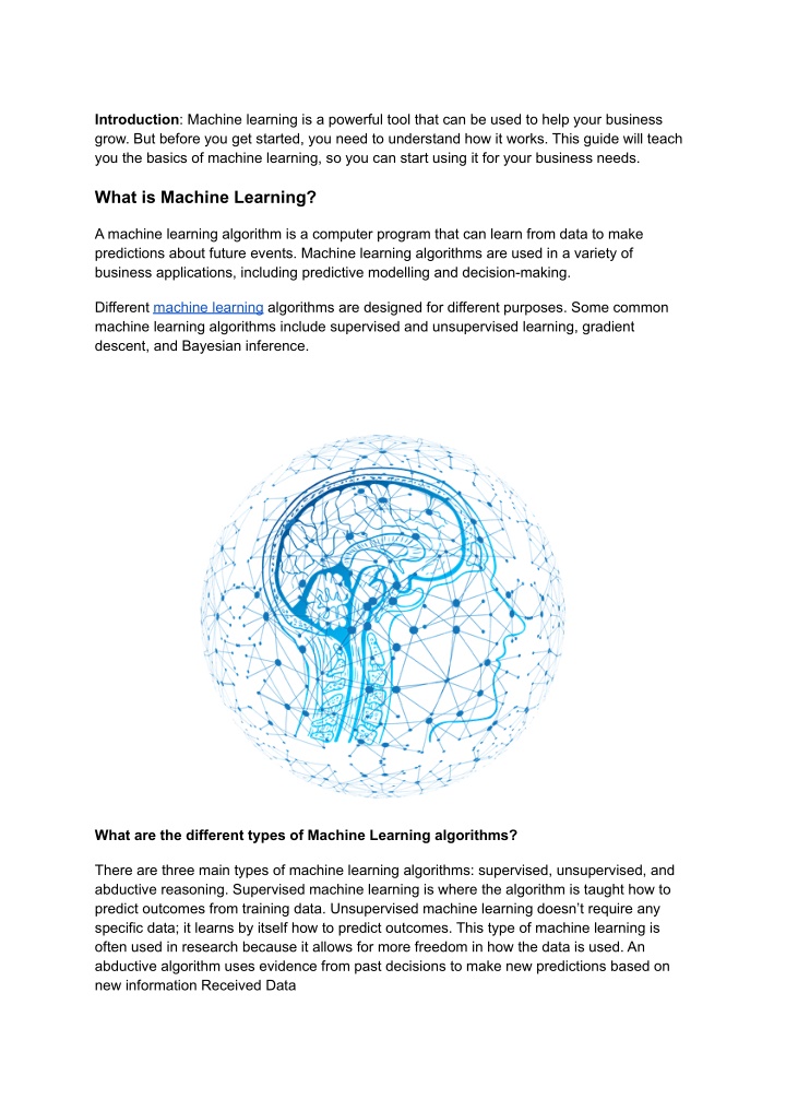 introduction machine learning is a powerful tool