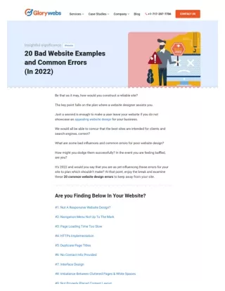 20  Bad Website Examples Common Web Design Errors