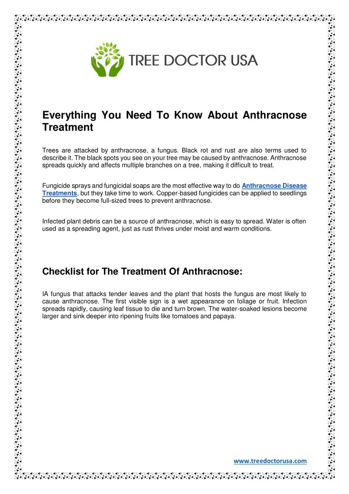 everything you need to know about anthracnose