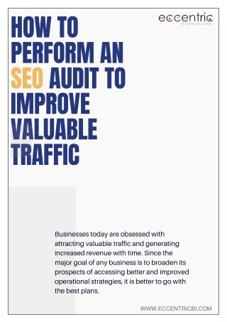 How to perform an SEO audit to improve valuable traffic