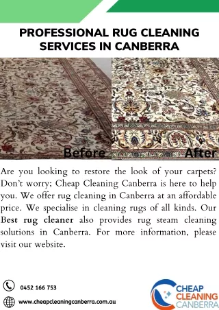 Professional Rug Cleaning services in Canberra