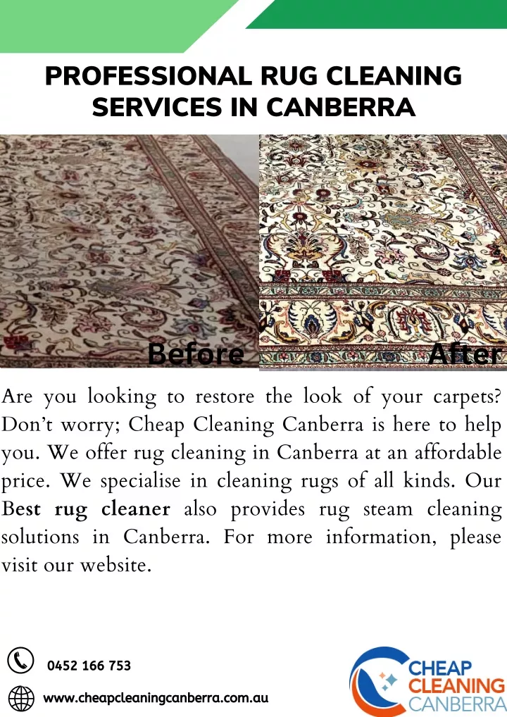 professional rug cleaning services in canberra