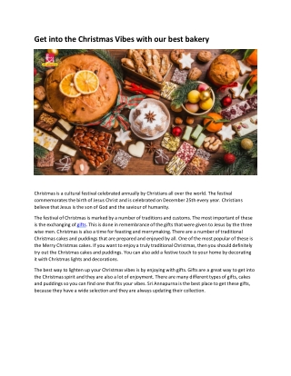get into the christmas vibes with our best bakery