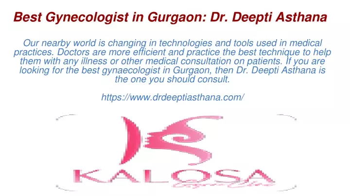 best gynecologist in gurgaon dr deepti asthana