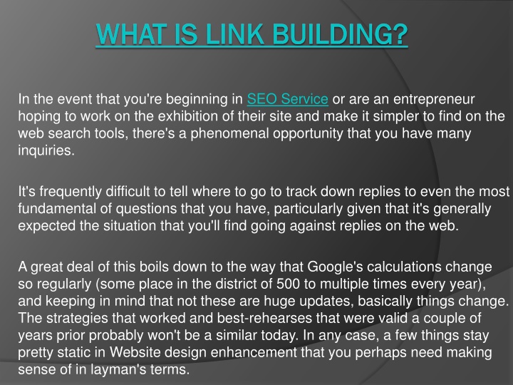 what is link building