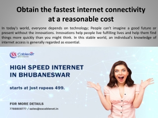 Obtain the fastest internet connectivity at a reasonable cost