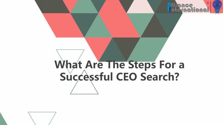 what are the steps for a successful ceo search