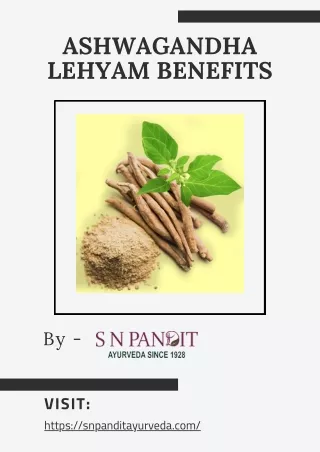 Ashwagandha Lehyam Benefits