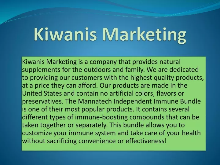kiwanis marketing