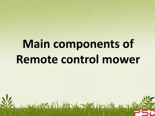 Main components of Remote control mower