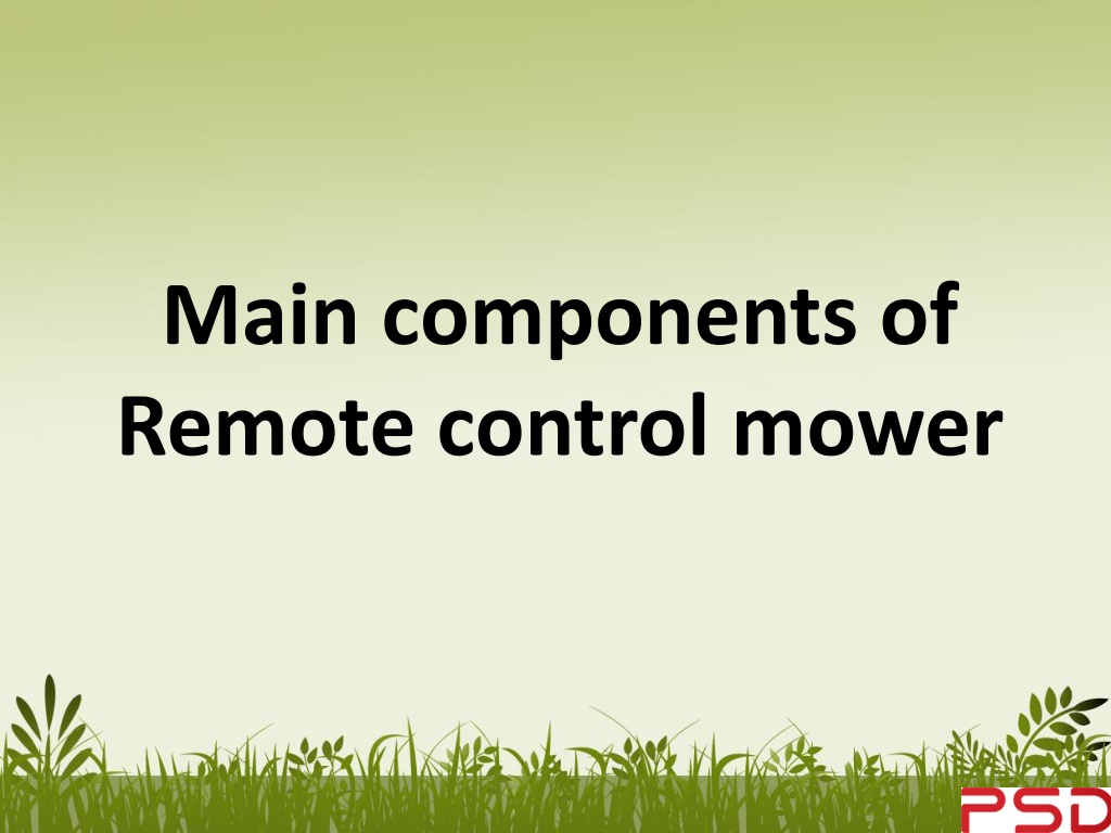 PPT - Main components of Remote control mower PowerPoint Presentation ...