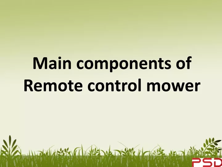 main components of remote control mower